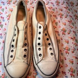 Converse × John Varvatos white Leather Slip-Ons – Size 8.5